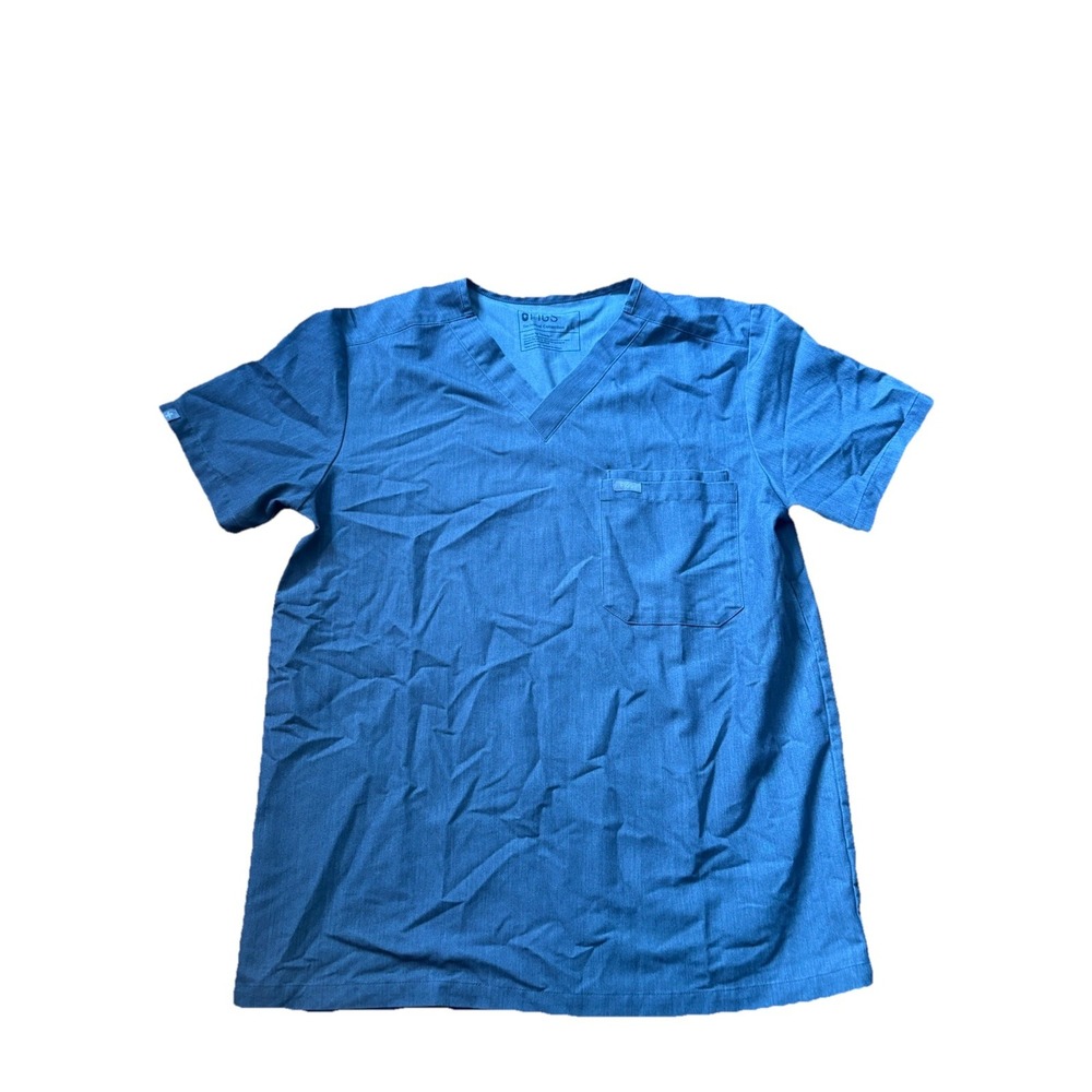 Figs Men's Size L Chisec Three Pocket Scrub Top Gray Technical Collection Shirt